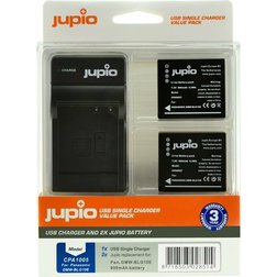 Set Jupio 2x DMW-BLG10 - 900 mAh + USB Single Charger