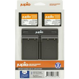 Set Jupio 2x Battery BLX-1 2280mAh + USB Dual Charger pre OM system
