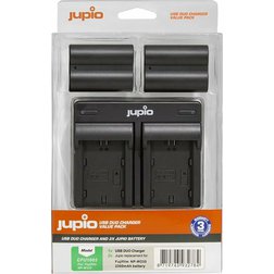 Set Jupio 2x batéria Jupio NP-W235 s duálnou nabíjačkou pre Fuji