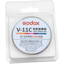 Farebné efektové filtre pre kruhové hlavy bleskov, Godox V-11C