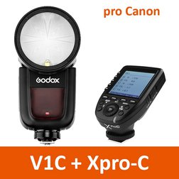 Blesk s kruhovou hlavou Godox V1C pre Canon s riadiacou jednotkou XPRO, TTL, HSS