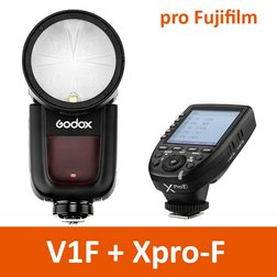 Blesk s kruhovou hlavou Godox V1F pre Fujifilm s riadiacou jednotkou XPRO, TTL, HSS