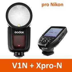 Blesk s kruhovou hlavou Godox V1N pre Nikon s riadiacou jednotkou XPRO, TTL, HSS